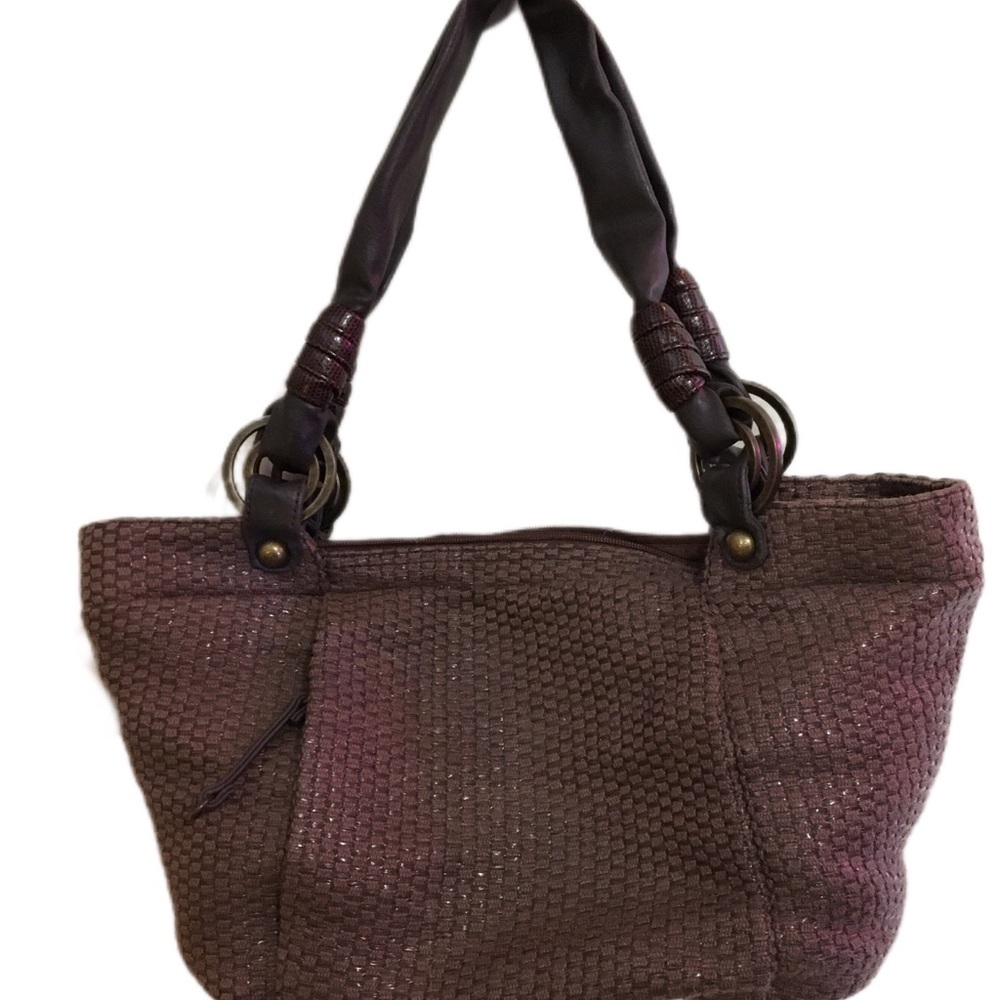 Elegant Brown Woven Shoulder Bag